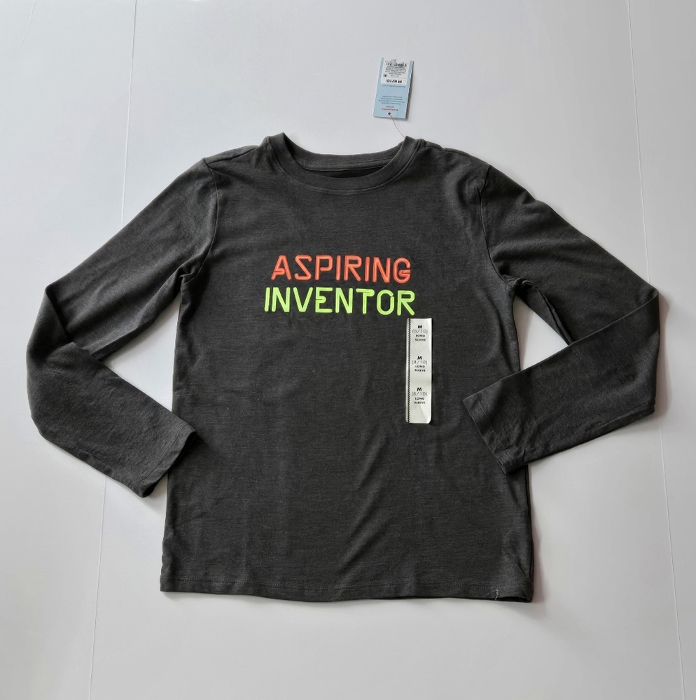 Cat‎ & Jack/Aspiring Inventor Kids Long Sleeve Shirt - Gray/Size 8/10